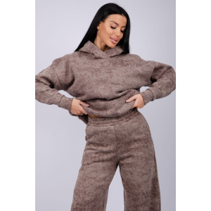 Костюм двойка женский "Винтаж" футер 3-х нитка с начесом (р-ры: 42-52) коричневый Костюм двойка женский "Винтаж" футер 3-х нитка с начесом (р-ры: 42-52) коричневый