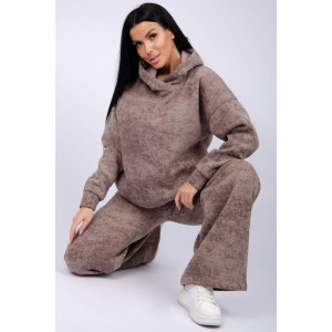 Костюм двойка женский "Винтаж" футер 3-х нитка с начесом (р-ры: 42-52) коричневый Костюм двойка женский "Винтаж" футер 3-х нитка с начесом (р-ры: 42-52) коричневый
