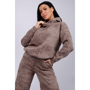 Костюм двойка женский "Винтаж" футер 3-х нитка с начесом (р-ры: 42-52) коричневый Костюм двойка женский "Винтаж" футер 3-х нитка с начесом (р-ры: 42-52) коричневый