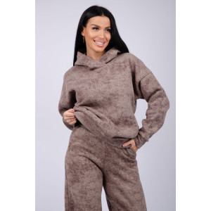 Костюм двойка женский "Винтаж" футер 3-х нитка с начесом (р-ры: 42-52) коричневый Костюм двойка женский "Винтаж" футер 3-х нитка с начесом (р-ры: 42-52) коричневый