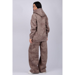Костюм двойка женский "Винтаж" футер 3-х нитка с начесом (р-ры: 42-52) коричневый Костюм двойка женский "Винтаж" футер 3-х нитка с начесом (р-ры: 42-52) коричневый
