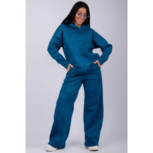 Костюм двойка женский "Винтаж" футер 3-х нитка с начесом (р-ры: 42-52) индиго