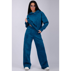 Костюм двойка женский "Винтаж" футер 3-х нитка с начесом (р-ры: 42-52) индиго