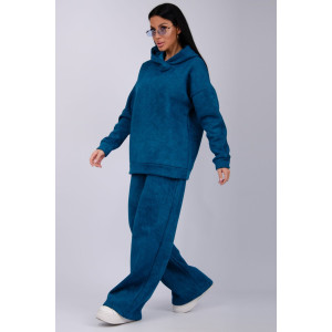 Костюм двойка женский "Винтаж" футер 3-х нитка с начесом (р-ры: 42-52) индиго