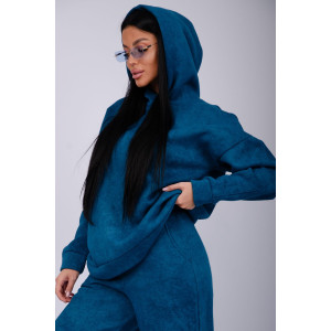 Костюм двойка женский "Винтаж" футер 3-х нитка с начесом (р-ры: 42-52) индиго