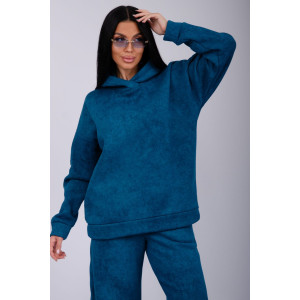 Костюм двойка женский "Винтаж" футер 3-х нитка с начесом (р-ры: 42-52) индиго