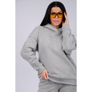 Костюм двойка женский "Винтаж" футер 3-х нитка с начесом (р-ры: 42-52) серый Костюм двойка женский "Винтаж" футер 3-х нитка с начесом (р-ры: 42-52) серый