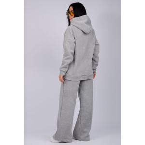 Костюм двойка женский "Винтаж" футер 3-х нитка с начесом (р-ры: 42-52) серый Костюм двойка женский "Винтаж" футер 3-х нитка с начесом (р-ры: 42-52) серый