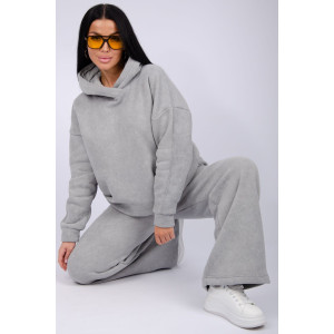 Костюм двойка женский "Винтаж" футер 3-х нитка с начесом (р-ры: 42-52) серый Костюм двойка женский "Винтаж" футер 3-х нитка с начесом (р-ры: 42-52) серый