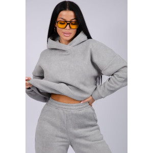 Костюм двойка женский "Винтаж" футер 3-х нитка с начесом (р-ры: 42-52) серый Костюм двойка женский "Винтаж" футер 3-х нитка с начесом (р-ры: 42-52) серый