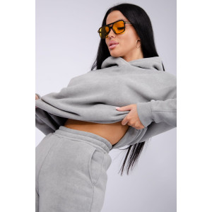 Костюм двойка женский "Винтаж" футер 3-х нитка с начесом (р-ры: 42-52) серый Костюм двойка женский "Винтаж" футер 3-х нитка с начесом (р-ры: 42-52) серый