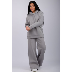 Костюм двойка женский "Дания" футер 3-х нитка с начесом (р-ры: 42-52) серый