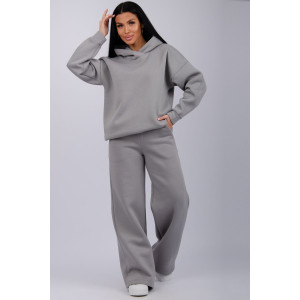 Костюм двойка женский "Дания" футер 3-х нитка с начесом (р-ры: 42-52) серый