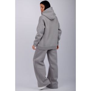 Костюм двойка женский "Дания" футер 3-х нитка с начесом (р-ры: 42-52) серый