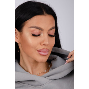 Костюм двойка женский "Дания" футер 3-х нитка с начесом (р-ры: 42-52) серый