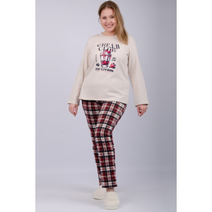 Пижама женская "Десерт" футер 2-х нитка с начёсом (р-ры: 50-60)