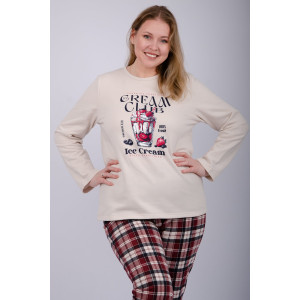 Пижама женская "Десерт" футер 2-х нитка с начёсом (р-ры: 50-60)