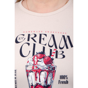 Пижама женская "Десерт" футер 2-х нитка с начёсом (р-ры: 50-60)