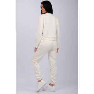 Костюм двойка женский "Богема 4" жаккард (р-ры: 44-54) молоко