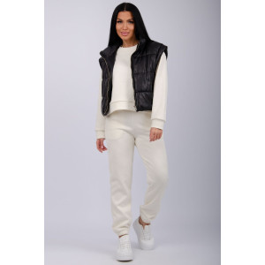 Костюм двойка женский "Богема 4" жаккард (р-ры: 44-54) молоко