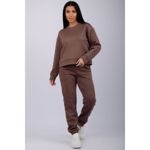 Костюм двойка женский "Богема 3" жаккард (р-ры: 44-54) коричневый