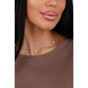 Костюм двойка женский "Богема 3" жаккард (р-ры: 44-54) коричневый