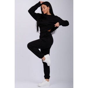 Костюм двойка женский "Богема 2" жаккард (р-ры: 44-54) черный