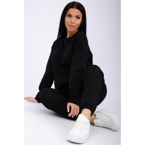 Костюм двойка женский "Богема 2" жаккард (р-ры: 44-54) черный