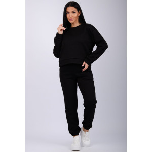 Костюм двойка женский "Богема 2" жаккард (р-ры: 44-54) черный