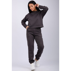 Костюм двойка женский "Богема" жаккард (р-ры: 44-54) серый