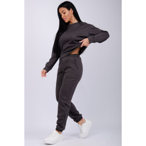 Костюм двойка женский "Богема" жаккард (р-ры: 44-54) серый