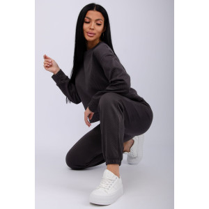 Костюм двойка женский "Богема" жаккард (р-ры: 44-54) серый