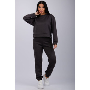 Костюм двойка женский "Богема" жаккард (р-ры: 44-54) серый