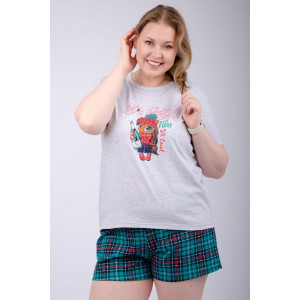 Пижама женская "Маруся" (шорты) кулирка (р-ры: 44-54) Пижама женская "Маруся" (шорты) кулирка (р-ры: 44-54)