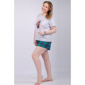 Пижама женская "Маруся" (шорты) кулирка (р-ры: 44-54) Пижама женская "Маруся" (шорты) кулирка (р-ры: 44-54)