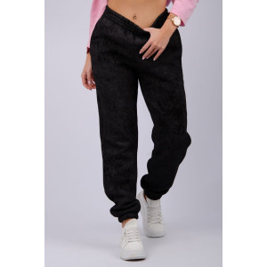Джоггеры женские "Мистерия 8" футер 3-х нитка с начесом (р-ры: 44-54) черный Джоггеры женские "Мистерия 8" футер 3-х нитка с начесом (р-ры: 44-54) черный