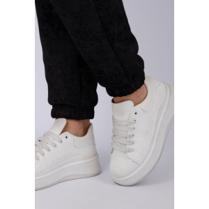 Джоггеры женские "Мистерия 8" футер 3-х нитка с начесом (р-ры: 44-54) черный Джоггеры женские "Мистерия 8" футер 3-х нитка с начесом (р-ры: 44-54) черный