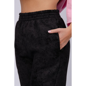 Джоггеры женские "Мистерия 8" футер 3-х нитка с начесом (р-ры: 44-54) черный Джоггеры женские "Мистерия 8" футер 3-х нитка с начесом (р-ры: 44-54) черный