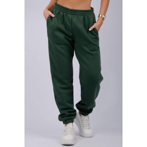 Джоггеры женские "Мистерия 17" футер 3-х нитка с начесом (р-ры: 44-54) хаки