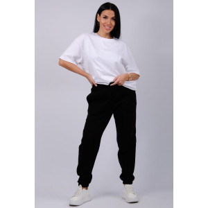 Джоггеры женские "Мистерия 18" футер 3-х нитка с начесом (р-ры: 44-54) ночь