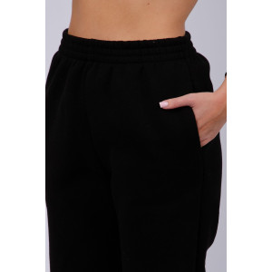 Джоггеры женские "Мистерия 18" футер 3-х нитка с начесом (р-ры: 44-54) ночь