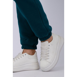 Джоггеры женские "Мистерия 12" футер 3-х нитка с начесом (р-ры: 44-54) мурена