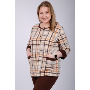 Пижама женская "Талисман" футер 2-х нитка с начёсом (р-ры: 52-62) бежевый Пижама женская "Талисман" футер 2-х нитка с начёсом (р-ры: 52-62) бежевый