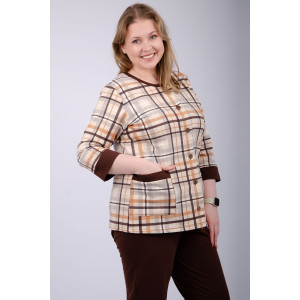 Пижама женская "Талисман" футер 2-х нитка с начёсом (р-ры: 52-62) бежевый Пижама женская "Талисман" футер 2-х нитка с начёсом (р-ры: 52-62) бежевый