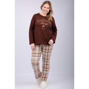 Пижама женская "Голди" футер 2-х нитка с начёсом (р-ры: 50-60) Пижама женская "Голди" футер 2-х нитка с начёсом (р-ры: 50-60)