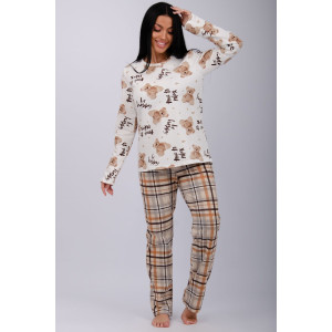 Пижама женская "Гамми" футер 2-х нитка с начёсом (р-ры: 42-56) Пижама женская "Гамми" футер 2-х нитка с начёсом (р-ры: 42-56)