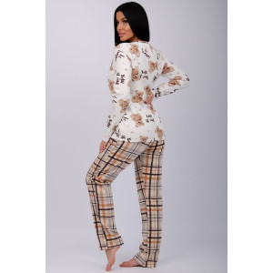 Пижама женская "Гамми" футер 2-х нитка с начёсом (р-ры: 42-56) Пижама женская "Гамми" футер 2-х нитка с начёсом (р-ры: 42-56)