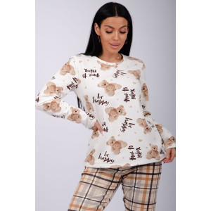 Пижама женская "Гамми" футер 2-х нитка с начёсом (р-ры: 42-56) Пижама женская "Гамми" футер 2-х нитка с начёсом (р-ры: 42-56)