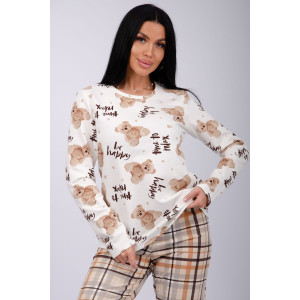 Пижама женская "Гамми" футер 2-х нитка с начёсом (р-ры: 42-56) Пижама женская "Гамми" футер 2-х нитка с начёсом (р-ры: 42-56)