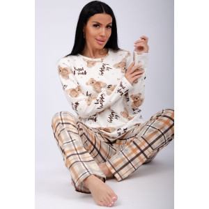 Пижама женская "Гамми" футер 2-х нитка с начёсом (р-ры: 42-56) Пижама женская "Гамми" футер 2-х нитка с начёсом (р-ры: 42-56)
